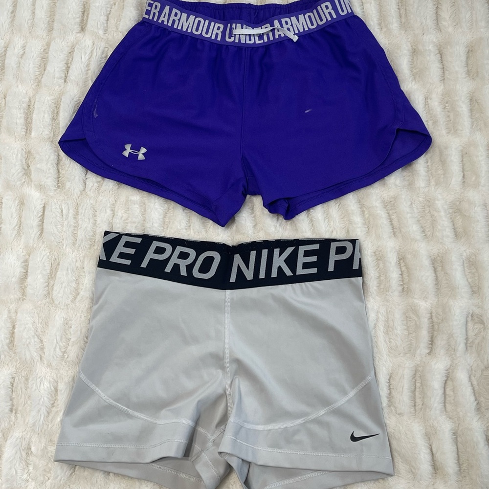 Nike pro & Under Armor shorts